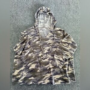 Maurice's Camouflage Hooded Shirt Size 2